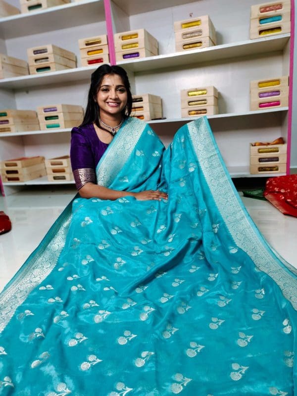 Raw mango silk saree