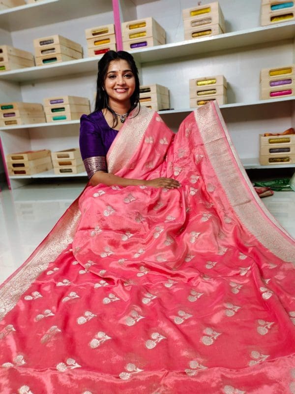 Raw mango silk saree