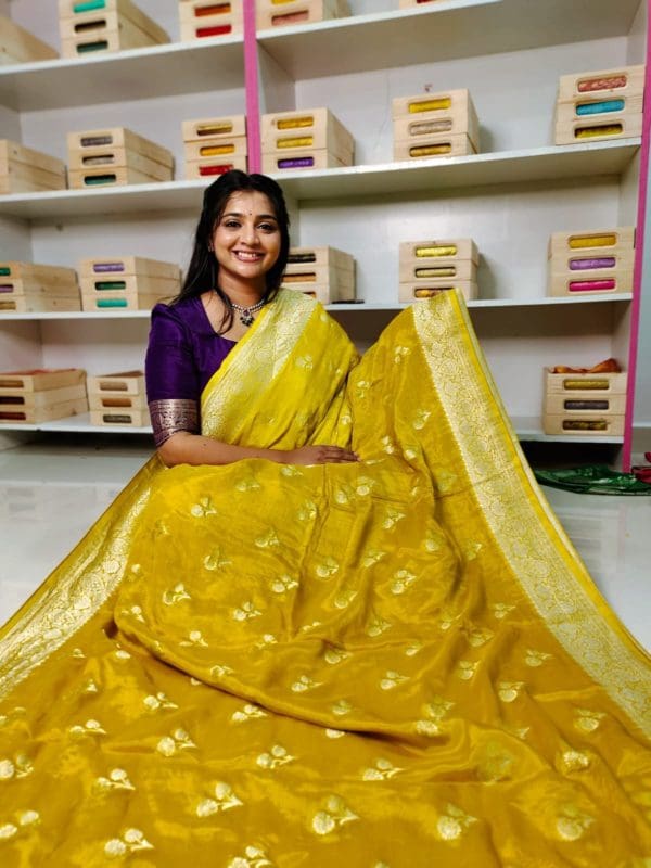 Raw mango silk saree