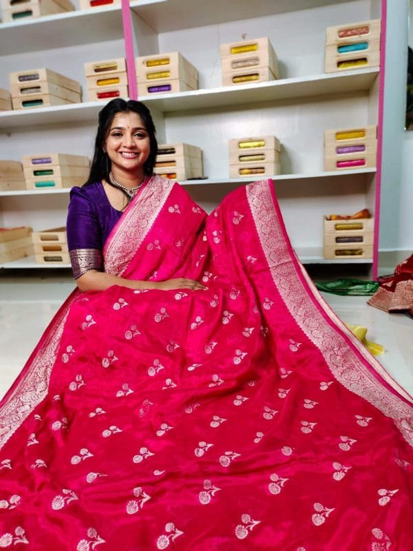 Raw mango silk saree