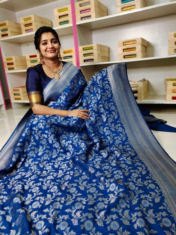 Banarasi Georgette saree with kanchi boaders with blouse