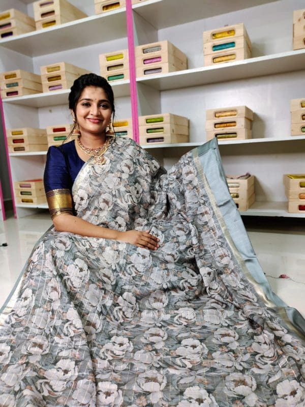Shuffon Georgette digital printing saree