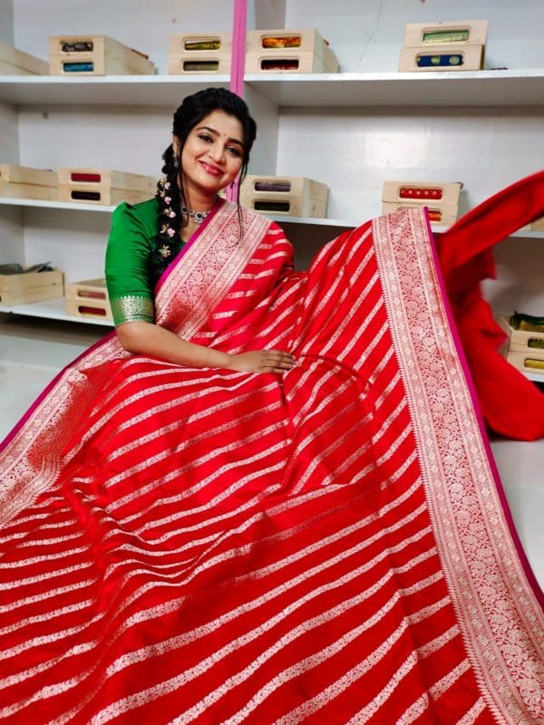 50%Katan banarasi silk saree