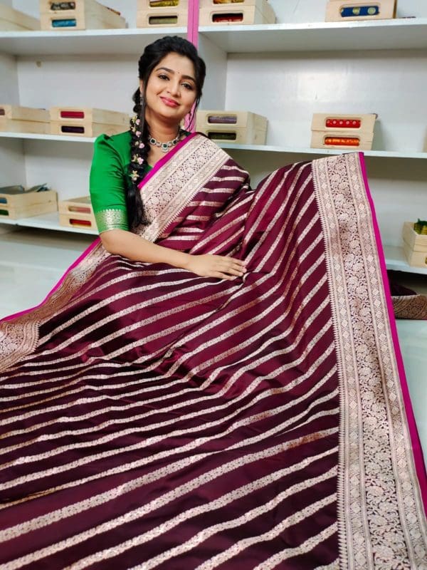 50%Katan banarasi silk saree