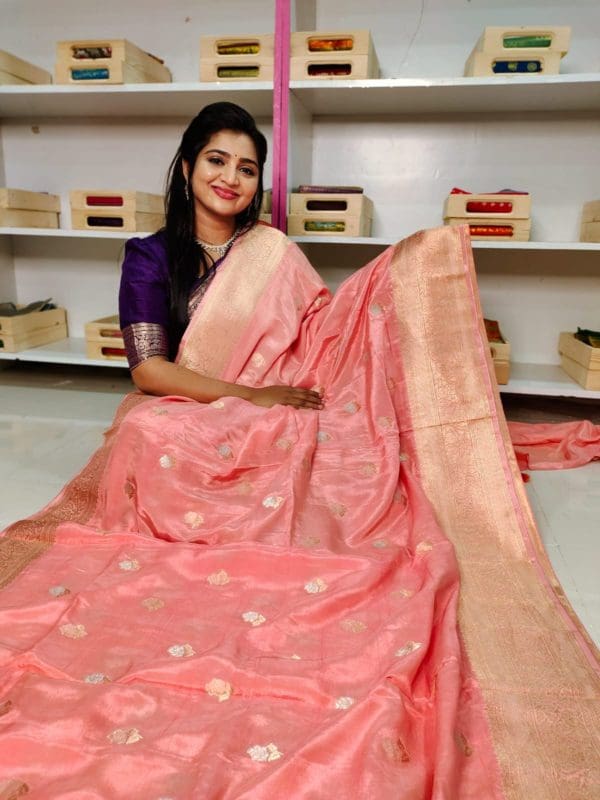 Mashroom dola silk saree