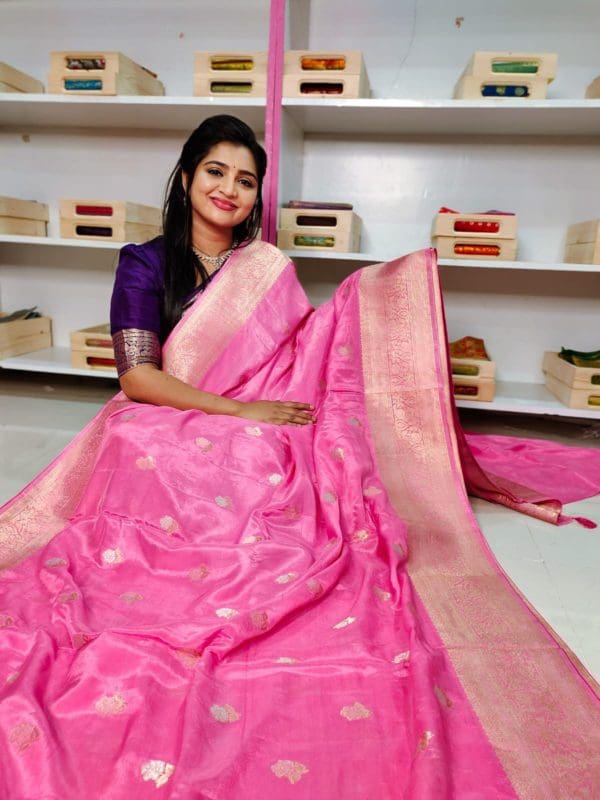 Mashroom dola silk saree