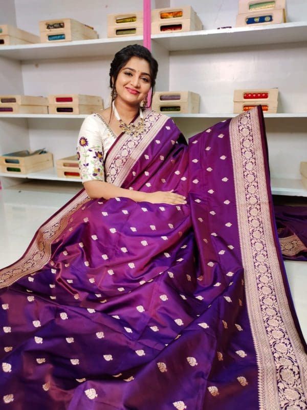 Katan banarasi silk saree