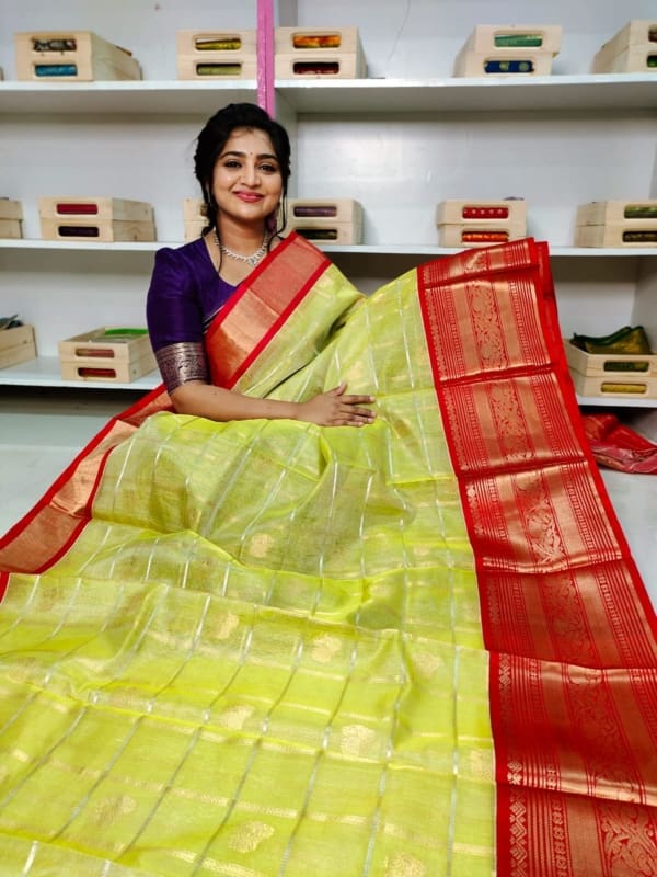 Handloom pure tishu kuppadam pattu saree