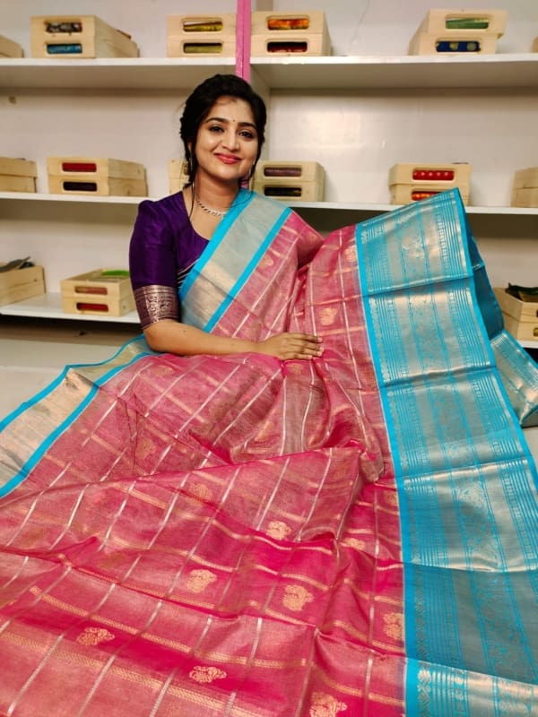 Handloom pure tishu kuppadam pattu saree