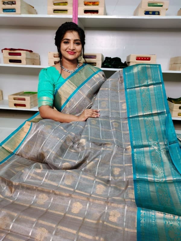 Handloom pure tishu kuppadam pattu saree