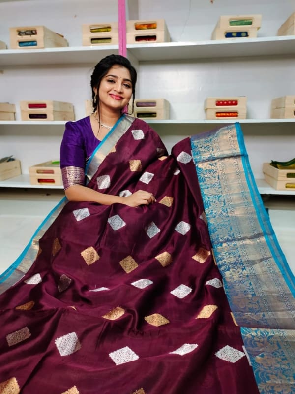 Pure handloom silk mark certified kanjivaram pattu sarees