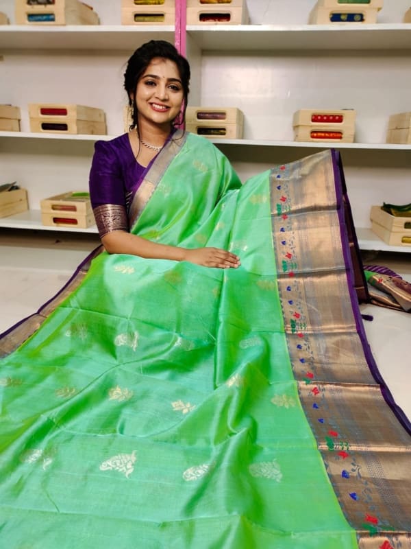 Handloom kuppadam pattu sarees silk mark certified