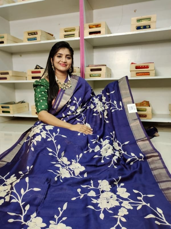 Matka crep silk saree