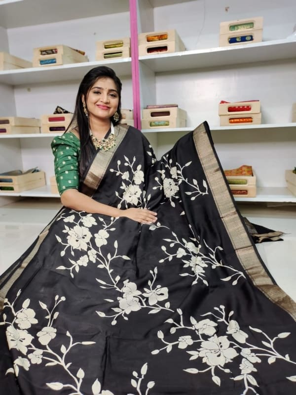 Matka crep silk saree