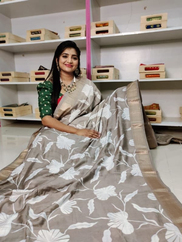 Matka crep silk saree
