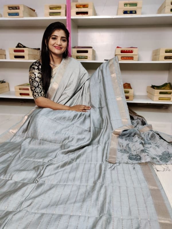 Matka crep silk saree