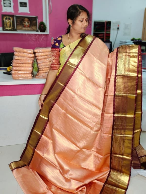 soft banarasi silk saree with blouse