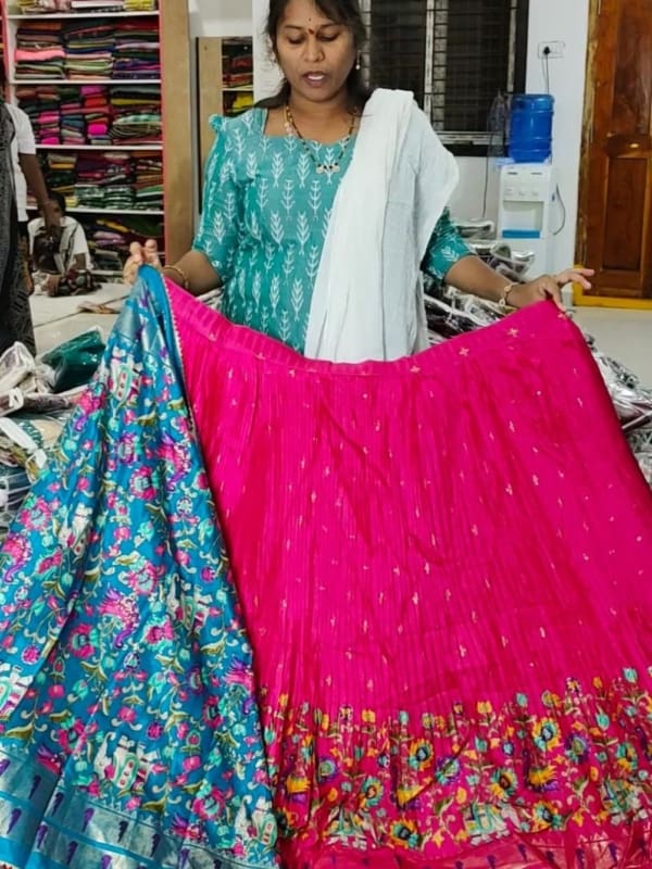 Kalamkari crush lehangas