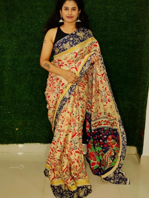 Chennuri kalamkari silk saree