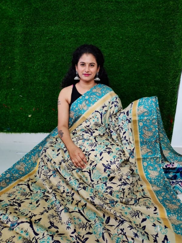 Chennuri kalamkari silk saree