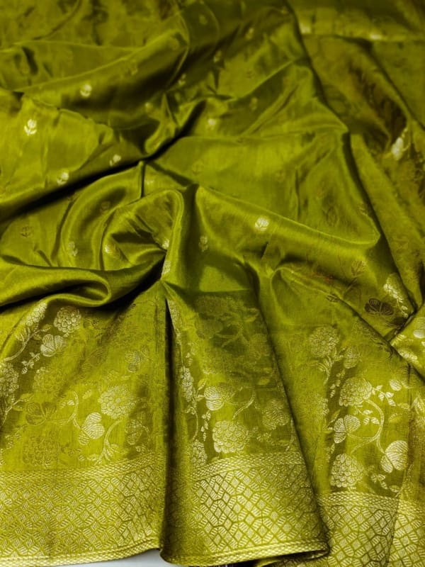 Satin rawmango silk sarees