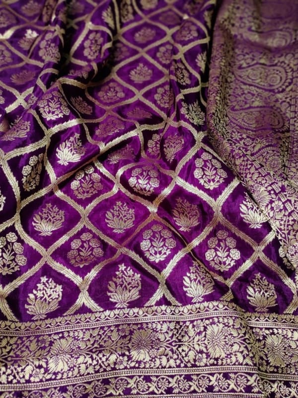 Banarasi mushroom silk saree