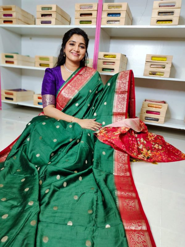 Matka crepe silk saree