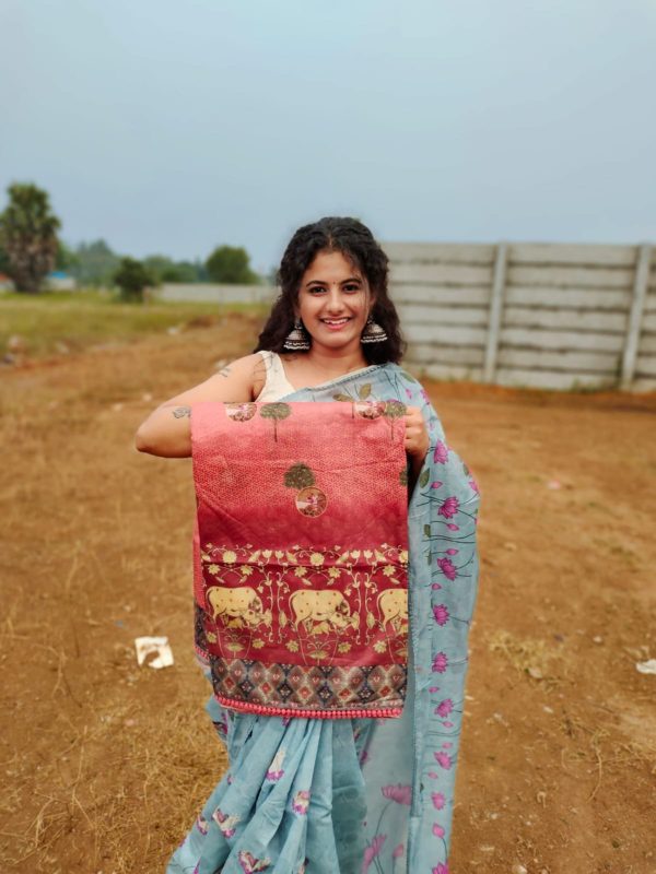 Tasar silk saree