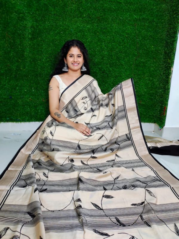 Binni crep silk saree