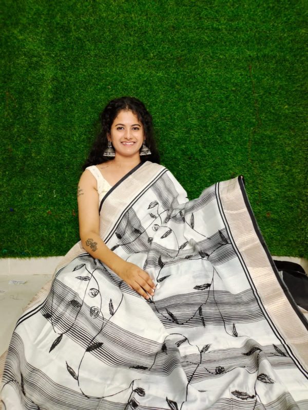 Binni crep silk saree