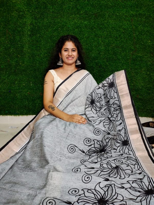 Binni crep silk saree
