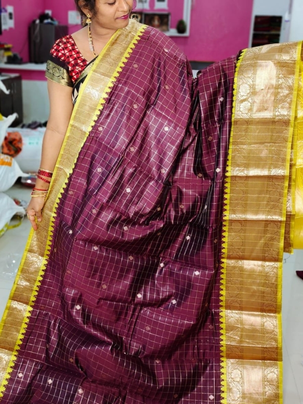 semi gadwal silk saree