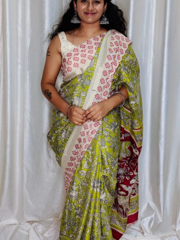Chennuri kalamkari silk saree