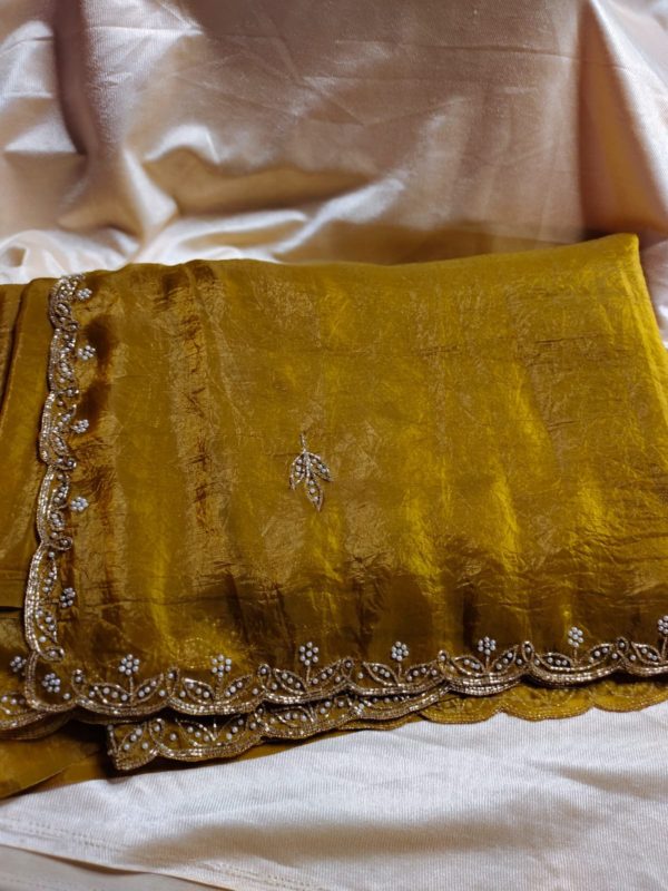 Tussur crush silk saree