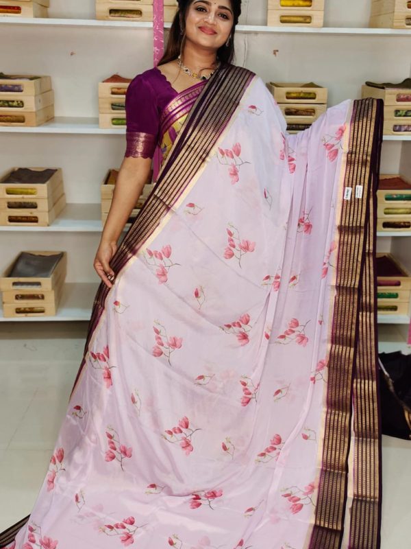 Mysore crepe silk saree