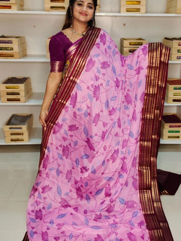 Mysore crepe silk saree