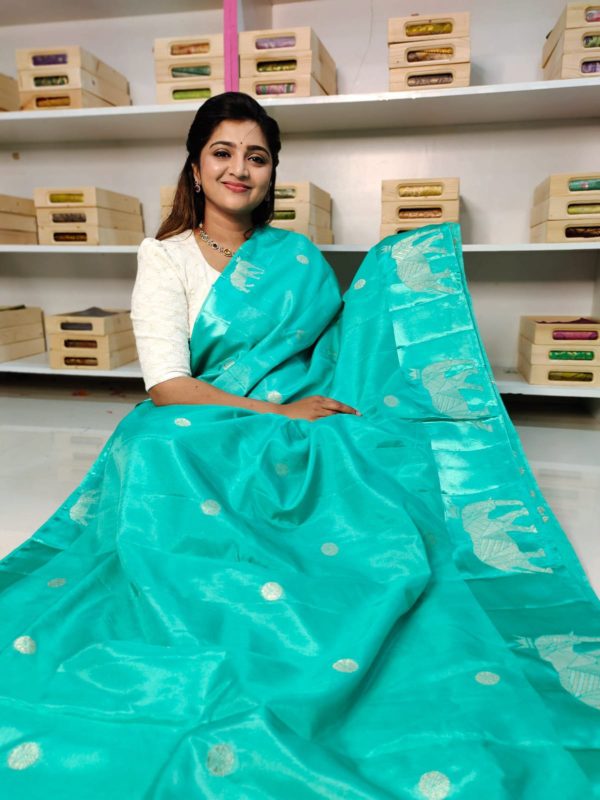 Raw mango silk sarees