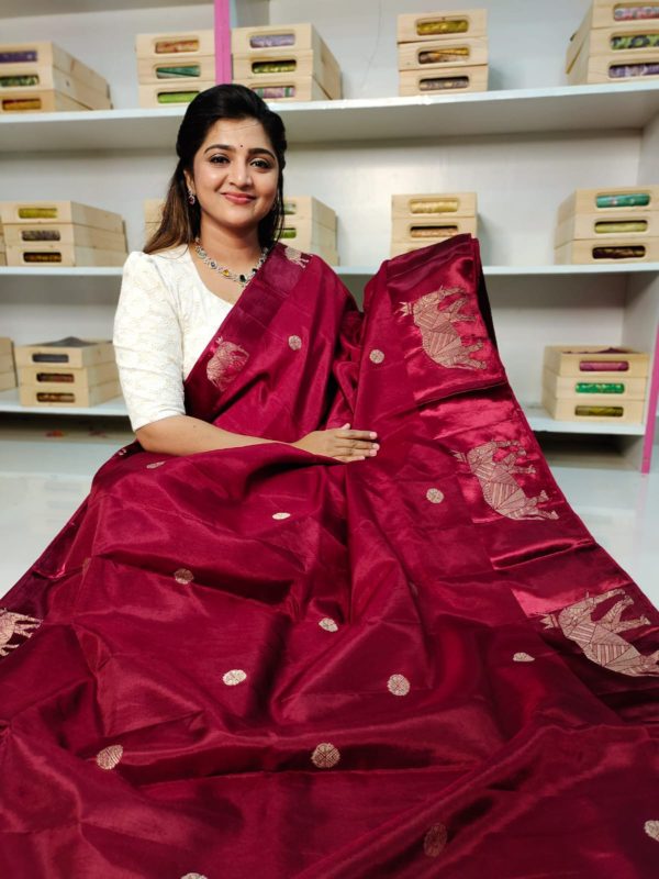 Raw mango silk sarees