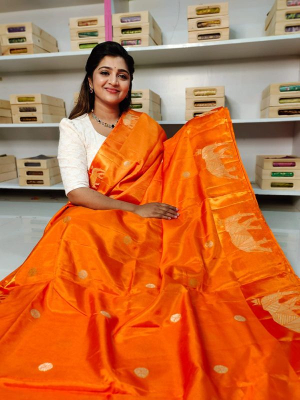 Raw mango silk sarees
