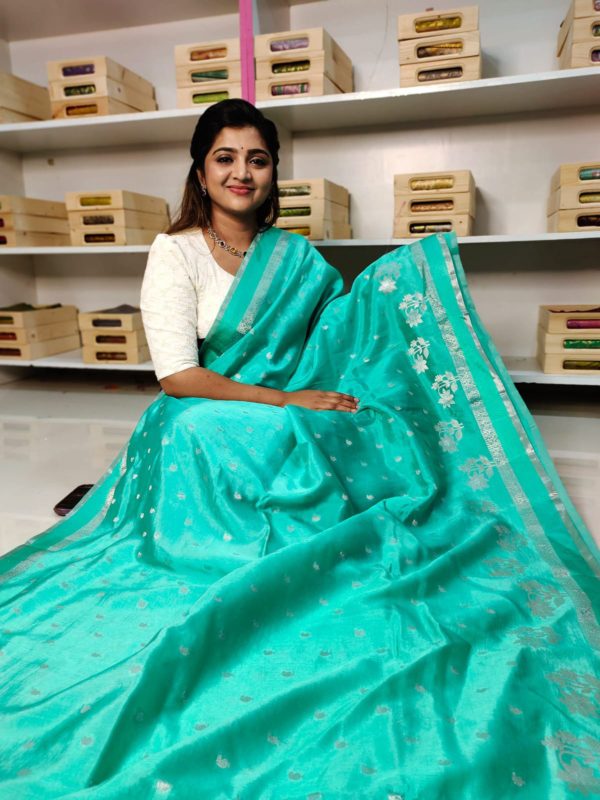 Raw mango silk sarees