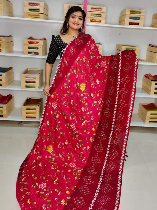 Crep dola silk sarees