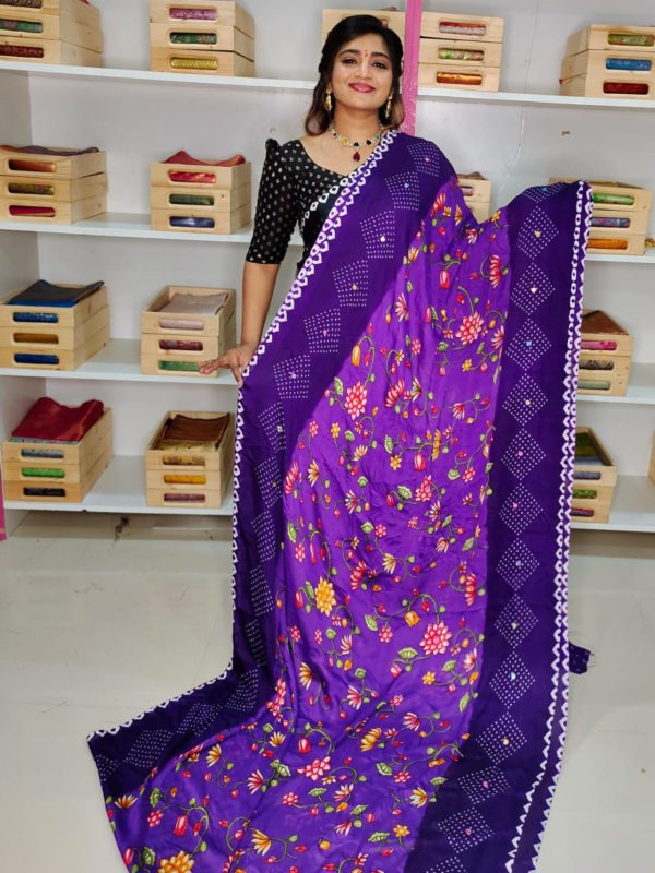 Crep dola silk sarees