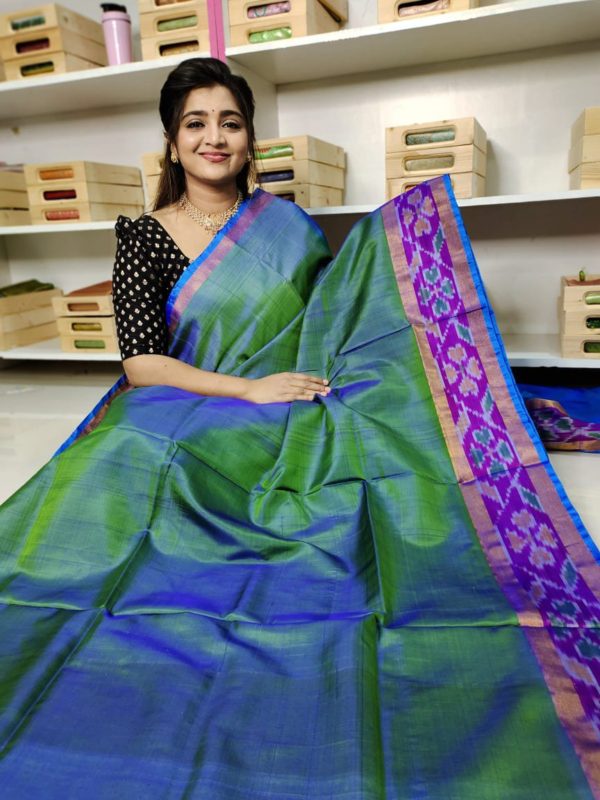 Ikkat soft silk sarees