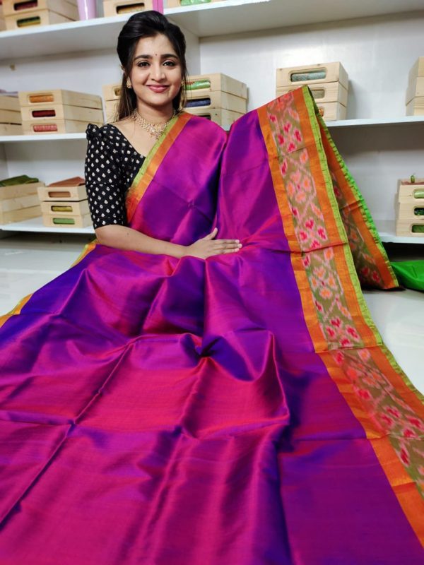 Ikkat soft silk sarees
