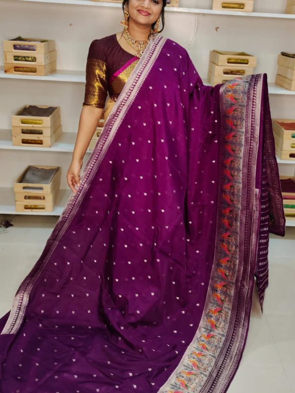 Banaras pure zute silk saree