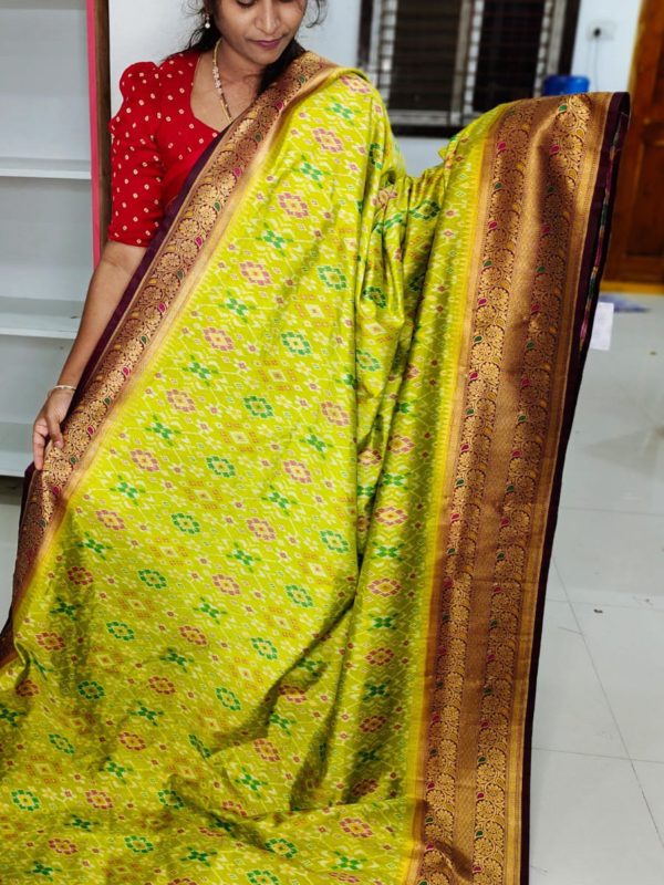 Ikkat banarasi silk saree