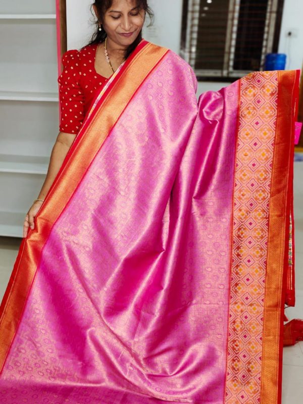 Ikkat banarasi silk saree