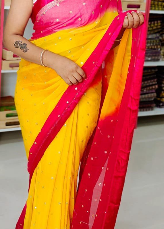 Shiffon Georgette saree