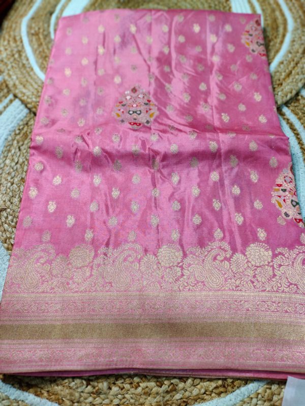 Pure mashroom silk saree
